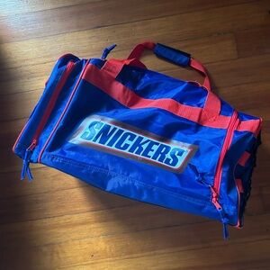 Snickers Vintage Duffle Bag Gym bag Basketball Bag sports large blue Clean